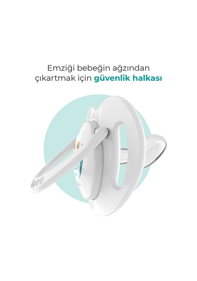 Mamajoo Ortodontik Damaklı Emzik, Beyaz Baykuş, 6+ Ay, Emzik Saklama Kutusu, 1 Adet
