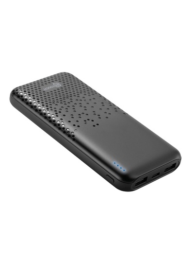 10.000 Mah Slim Dual Port Powerbank Tüm Cihazlarla Uyumlu Taşınabilir Şarj Cihazı Siyah