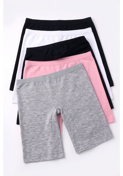 Öts Kız Çocuk 5 Li Pamuklu Boxer Pembe Uzun Premium Günlük Kullanım 8254-5 Renkli Öts Kız Çocuk 5 Li Pamuklu Boxer Pembe Uzun Premium Günlük Kullanım 8254-5 Renkli
