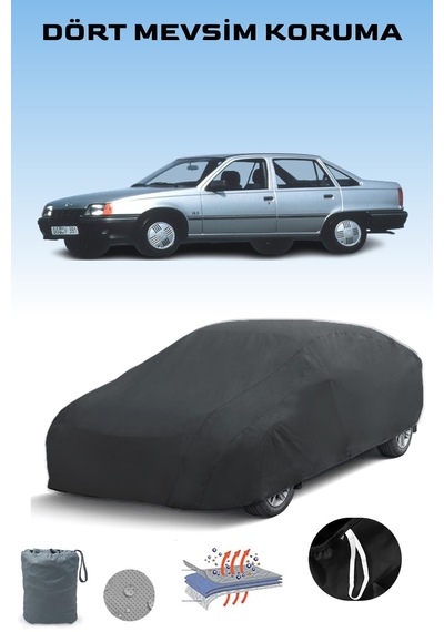 Siyah, Opel Kadett Sedan 1985 - 1991, Araba Brandası, Oto Örtüsü, Araba Çadırı Siyah
