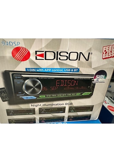 Edıson Emp Dsp Usb Aux Bluetooth Fm Radio Oto Teyp Mp3 4x55 Watt Yeni