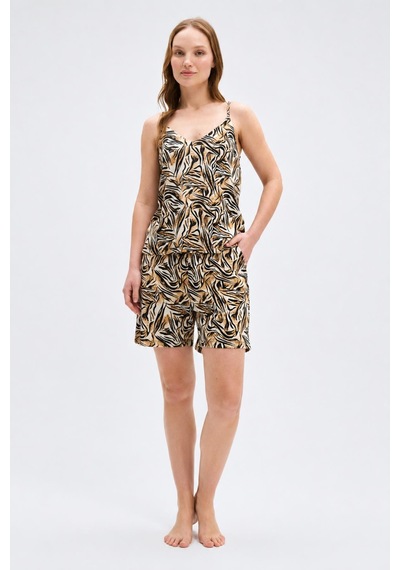Gd Goldoremi Premium Kadın Modal Pamuklu Rahat Kalıp Desenli Askılı Şortlu Pijama Takım LEOPAR Gd Goldoremi Premium Kadın Modal Pamuklu Rahat Kalıp Desenli Askılı Şortlu Pijama Takım LEOPAR