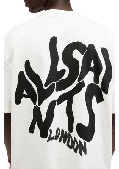 Suma Beyaz Erkek Oversize Baskılı T-shirt - S Beden