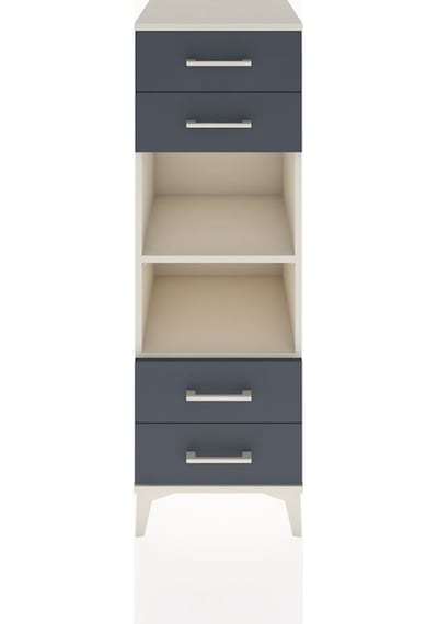 Hyperion Dolap 2 Raflı 4 Çekmeceli 44x44x134 Aytaşı-antrasit Aytası