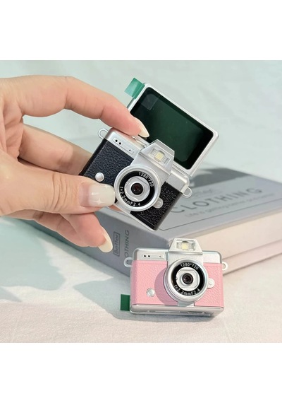 Retro Fhd Mini Parmak Kamera Çevirmeli Ekranlı Boyun Askı Zinciri Taşınabilir Spor Seyehat Kamera 1