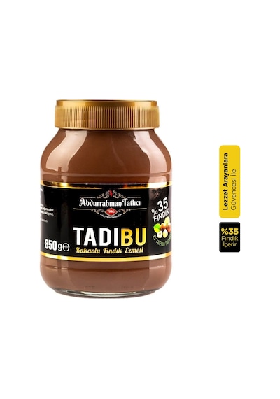 Abdurrahman Tatlıcı Tadıbu Kakaolu Fındık Ezmesi 850gr %35 Fındık
