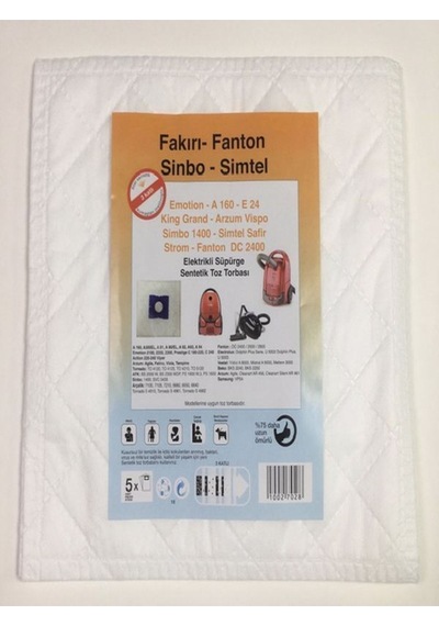Fakır-fanton Sinbo-simtel 5'li Süpürge Toz Torbası