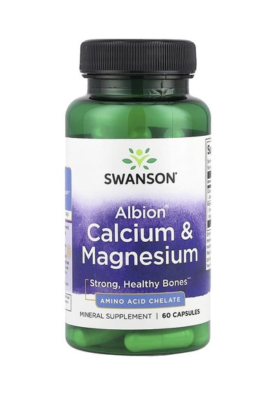 Swanson Vitamins, Albion Calcium & Magnesium, 60 Capsules