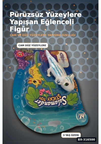 Yapışkan Semender Figür Oyuncak - Eğlenceli Esnek Çocuk Oyuncak Modeli Bx-316500