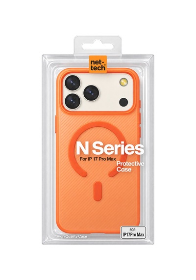 Nettech Apple İphone 17 Pro Max Uyumlu Nt-n119 Magsafe Arka Koruma Kılıf - Turuncu