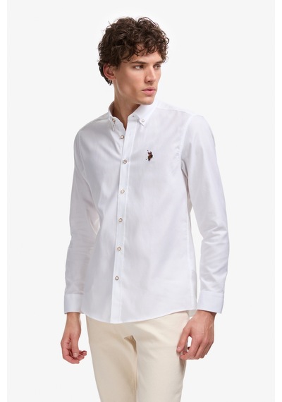 U.S. Polo Assn. U.s. Polo Assn. Erkek Beyaz Gömlek Basic 50322161-vr013