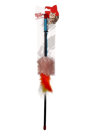 Natura PTC-022 45 CM Tüylü Peluş Top Kedi Oltası