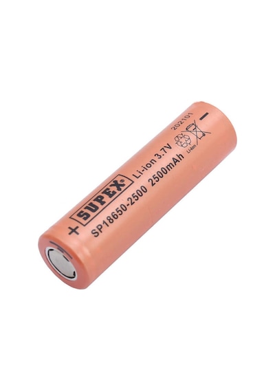 Supex 18650 3.7v 2500mah Li-ion Şarjlı Pil Başsız