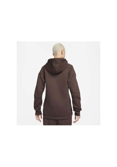 Nike Sportswear Tech Polar Wındrunner Kadın Tam Fermuarlı Kapüşonlu Sweatshırt Kahverengi