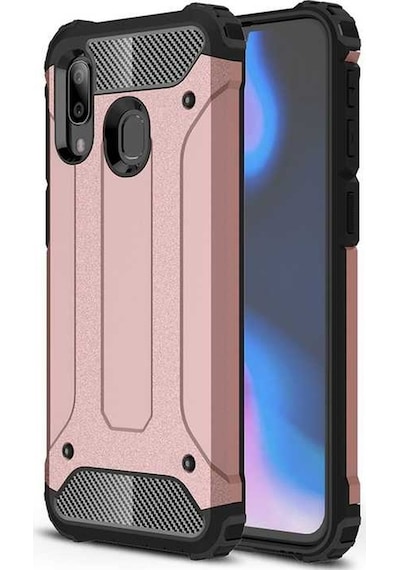 Kilifone - Xiaomi Uyumlu Redmi Note 7 - Kılıf Çift Katman Zırh Tank Crash Military Kapak - Rose Gold