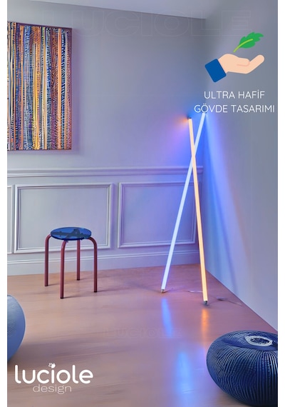 Rgb Led Strip Tube Light Abajur Uzaktan Kumandalı Işık Lamba Ampül Aydınlatma Renkli Atube3