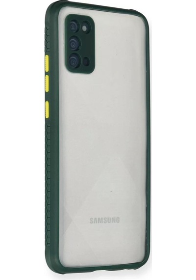 Samsung Galaxy A02s Kılıf Miami Şeffaf Silikon - Koyu Yeşil