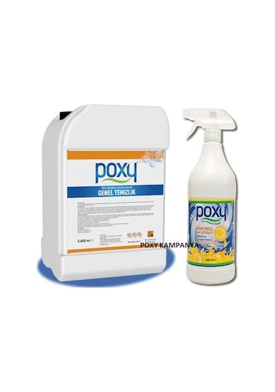 Poxy Genel Temizlik 5 L + Limonlu Yağ Çözücü 1 L