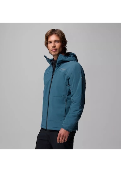 Columbia Silver Leaf Lite Hooded Jacket Erkek Outdoor Softshell Mont Wo0604-429 Mavi