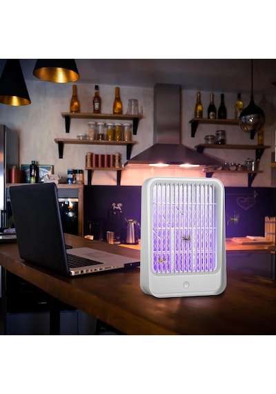 Bay Elektrikli Sinek Kovucu Usb Şarjlı Sessiz Ve Etkili Led Işıklı Kapan Najmaddin