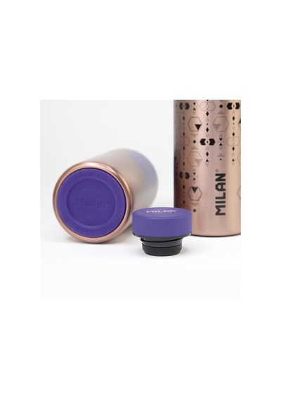 Milan 643012CP Copper Paslanmaz Termos Matara Mor 354 ML
