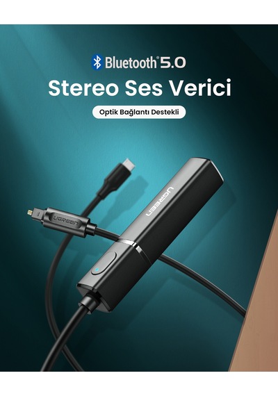 Ugreen Optik Bluetooth 5.0 Transmitter Audio Adaptör, 50213