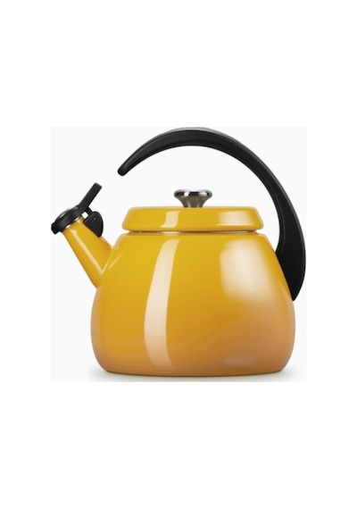 Le Creuset Su Isıtıcısı Çanı 2,1 L, Emaye Karbon Çelik, Şık Ve Dayanıklı Su Isıtıcılar Sarı 4