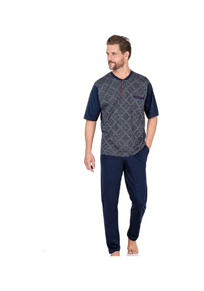 Pierre Cardin 6054 Erkek Lacivert Kısa Kollu 3 Lü Jakarlı Pijama Takımı Yeşil