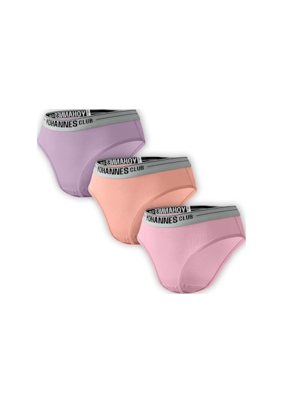 Yohannes Club, Kız Çocuk, Pamuklu Slip Külot, 3'lü Paket, Karışık Renkli Karışık