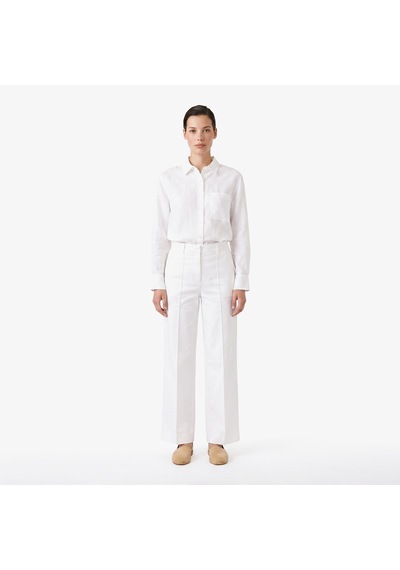 Nautica Kadın Beyaz Regular Fit Keten Gömlekdüz65w302t