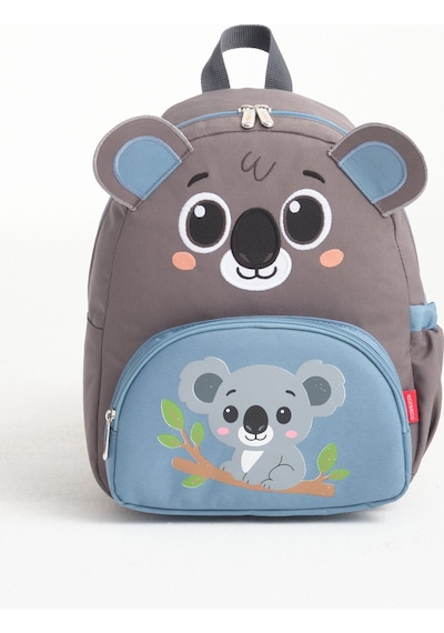 Lisanslı Koala Figürlü Mavi Kız/erkek Çocuk Kreş Anaokulu Sırt Çantası Ve Isı Yalıtımlı Beslenme Çantası Seti Çok Renkli