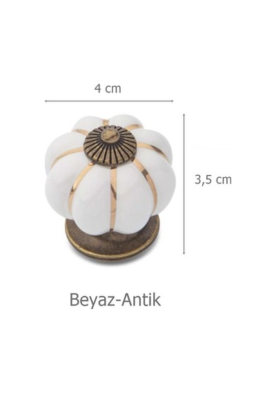 Eymenyapimarket Tomurcuk Porselen Düğme Tek Vidalı Mobilya Dolap Kulp S-105