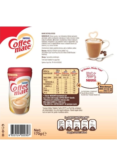 Nestle Coffee Mate Kahve Kreması 24 x 170 G