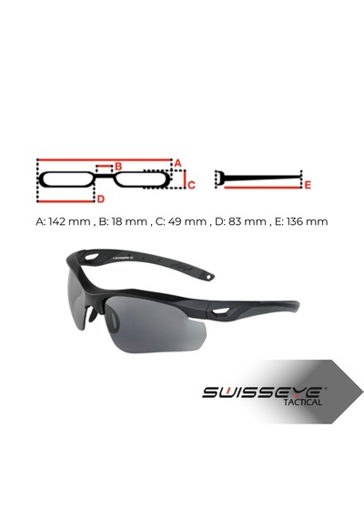 Swisseye Attac 40391 Taktik Gözlük Siyah