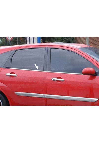 Ford Focus 1 Krom Cam Çıtası 4 Parça 1998-2005 Paslanmaz Çelik