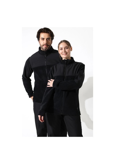Soft Shell Robalı Unisex Polar Mont - Siyah Siyah