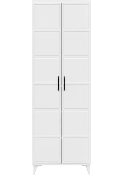 GuneyStore Milano 2 Kapaklı Komple Mdf Beyaz Gardırop