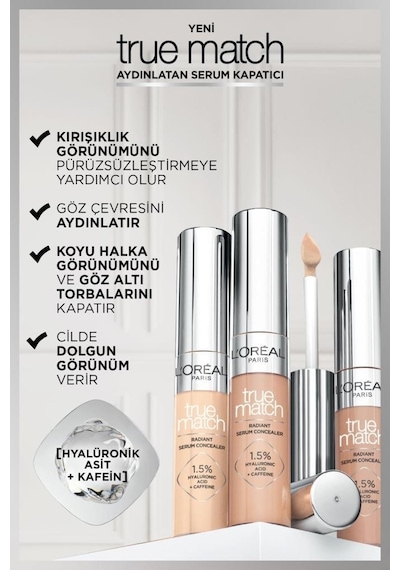 L'Oréal Paris True Match Aydınlatan Serum Kapatıcı - 1.5N 11 ML