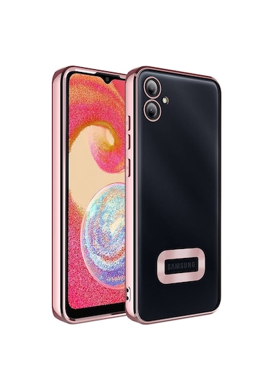 Noktaks - Samsung Galaxy Uyumlu A05 - Kılıf Kamera Korumalı Tatlı Sert Omega Kapak - Rose Gold
