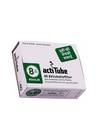 Actitube Karbonlu Pipo Filtresi 8 Mm 40 Adet