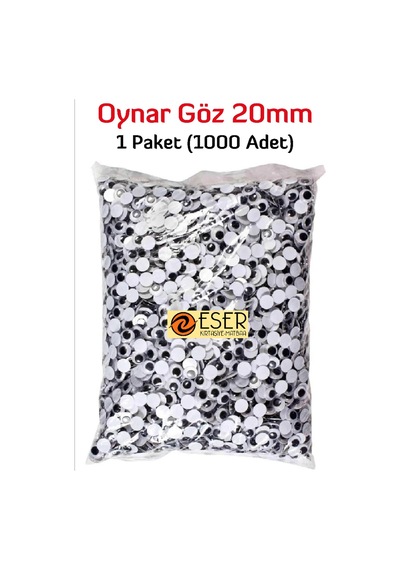 Eser Oynar Göz Siyah 20 mm 1000 Adet