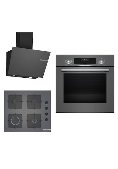 Bosch HBF534EH3T-POP6C9P30O-DWK66PJ70T Ankastre Gri 3 Lü Set 309
