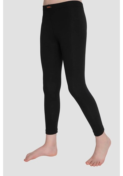 Terrien Premium Slim Kalıp Sade Alt Kombin Altı Siyah Kız Çocuk Esnek Termal Kışlık Tayt