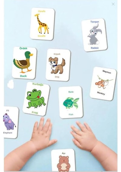 Zeka Kartları Eşleştirme Oyunu Ahşap Hafıza Kartı Oyunu Eğitici Puzzle Oyunları