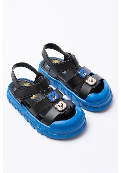 Kindep Kids Kaymaz Taban Çocuk Sandalet Siyah