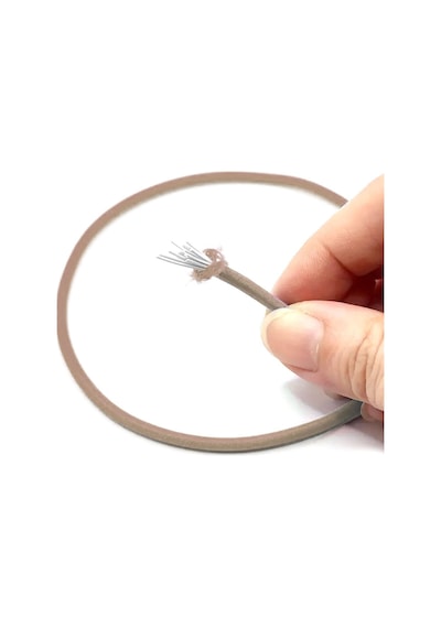 Bej Renk 5 Metre 2 Mm Yuvarlak Lastik