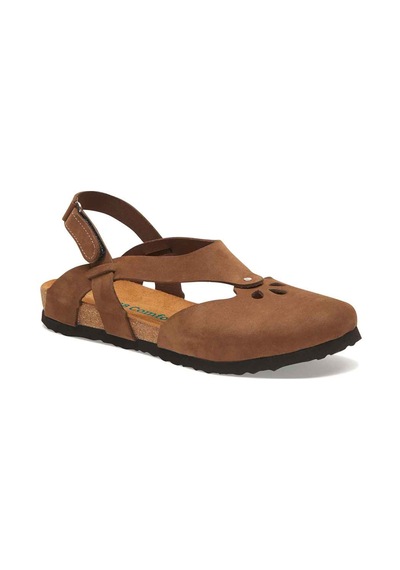 Comfortfusse Megan - Kadın Ortopedik Hakiki Deri Sandalet Kum
