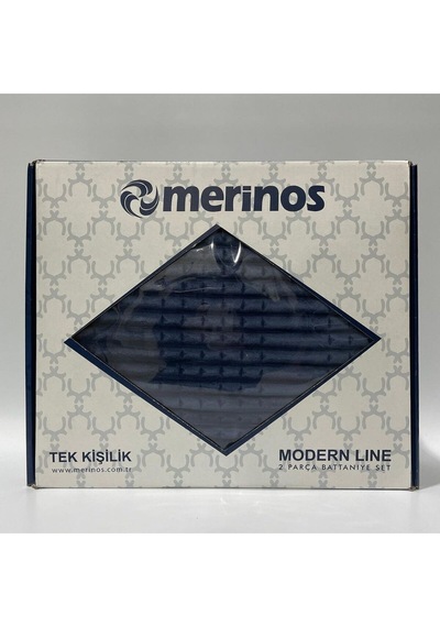 Sarar Merinos Modern Lıne Tek Kişilik Battaniye 2 Parça Yatak Örtüsü Seti Modernlıneteklacivert02 Lacivert