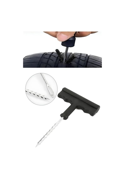 Jouis Lastik Tamir Kiti Profesyonel Oto Lastik Tamir Kiti - 5 Adet Fitilli Ve Solüsyonlu Tubeless Patlak Lastik Yama Se