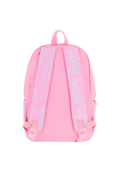 Kaukko Soft Floral Kız Çocuk Üç Bölmeli Pembe Çiçekli Okul Sırt Çantası - K1794 Pembe - Yeşil